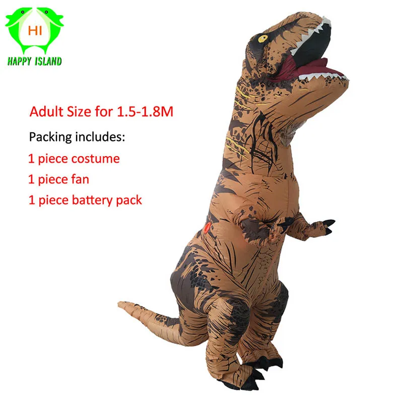 Adult Новинка, надувной костюм динозавра для взрослых, T-REX костюм для Хэллоуина, T-REX, детский надувной костюм динозавра, детская одежда для костюмированной вечеринки - Цвет: Adult