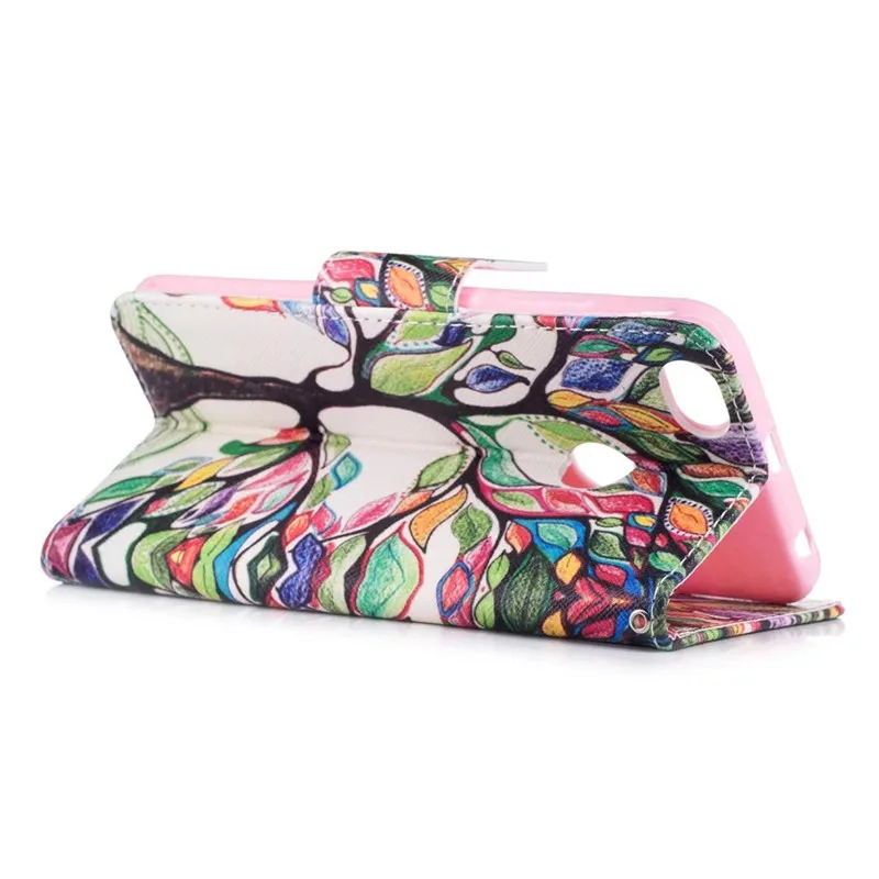 A. spanice для redmi note 5A чехол с рисунком цветов Дерева медведя кожаный чехол-подставка