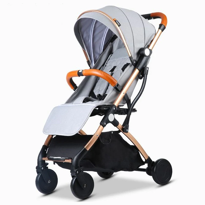 Light gray gold IMBABY складной светильник, детская коляска для путешествий, ультра-светильник, детская коляска для новорожденных - Цвет: Light gray gold