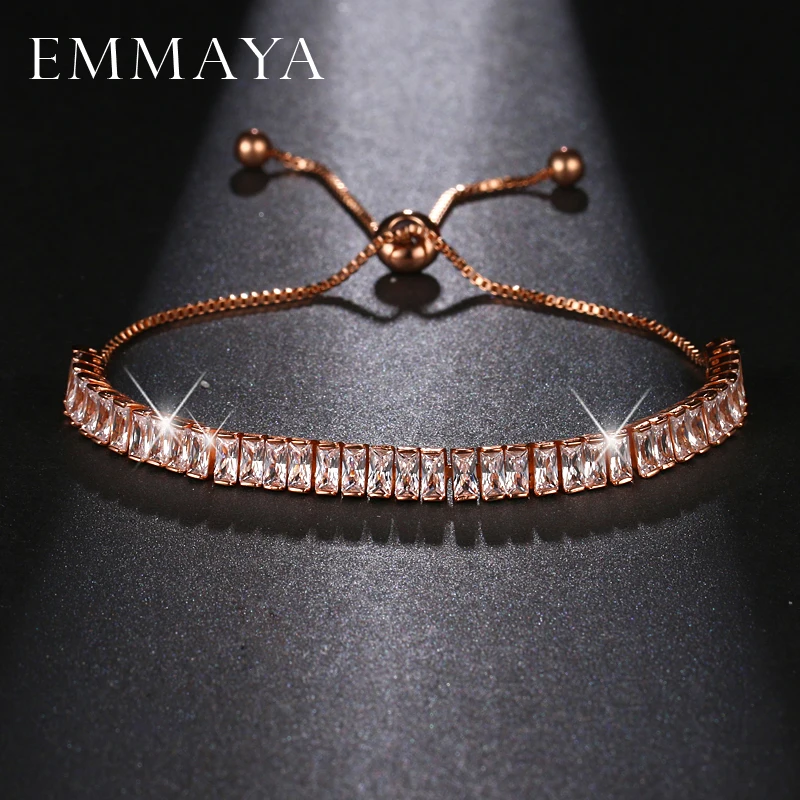 Модный браслет EMMAYA цвета розового золота с фианитом ювелирные изделия