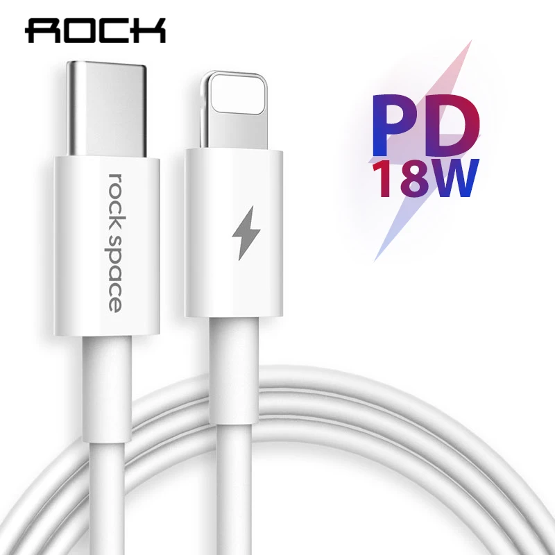 ROCK PD type C кабель для быстрой зарядки 18 Вт для iPhone X 8 plus Macbook PD зарядное устройство кабель для синхронизации данных USB C USB-C кабель