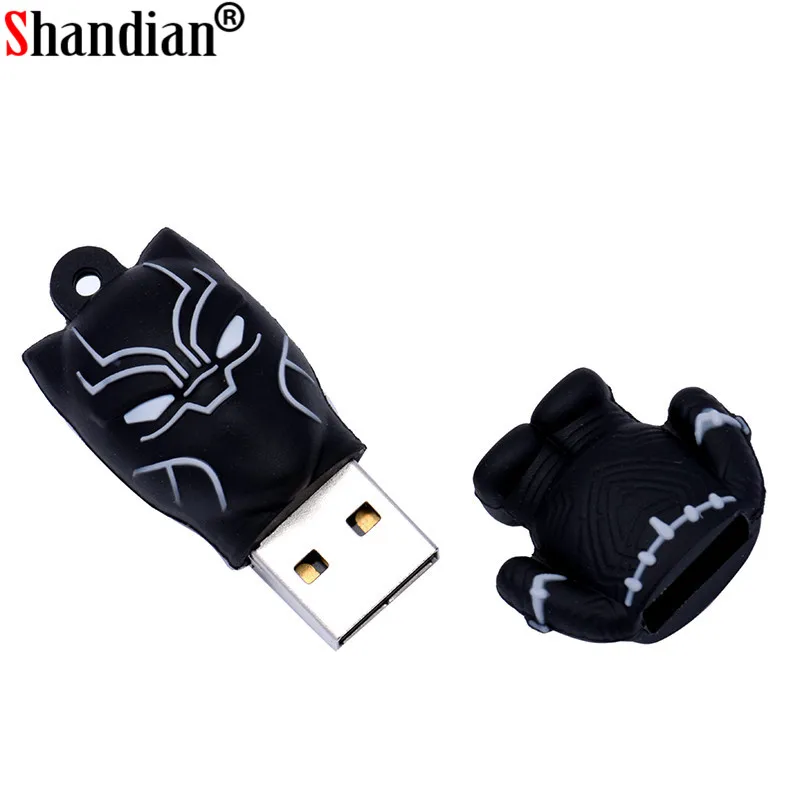 SHANDIAN Marvel Comics Черная пантера Дэдпул USB 2,0 флеш-накопитель Миньоны карта памяти Флешка 4 ГБ 16 ГБ 32 ГБ 64 ГБ подарок