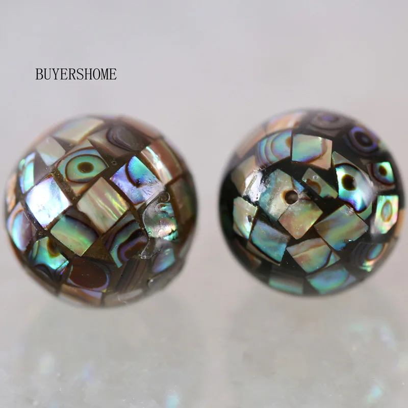 16MM Модное ювелирное изделие, натуральный синий цвет, 10 мм, 12 мм, 14 мм, 16 мм, 18 мм, 20 мм, Новая Зеландия, круглая подвеска в виде ракушки, 2 шт, K077-082 - Окраска металла: 16MM