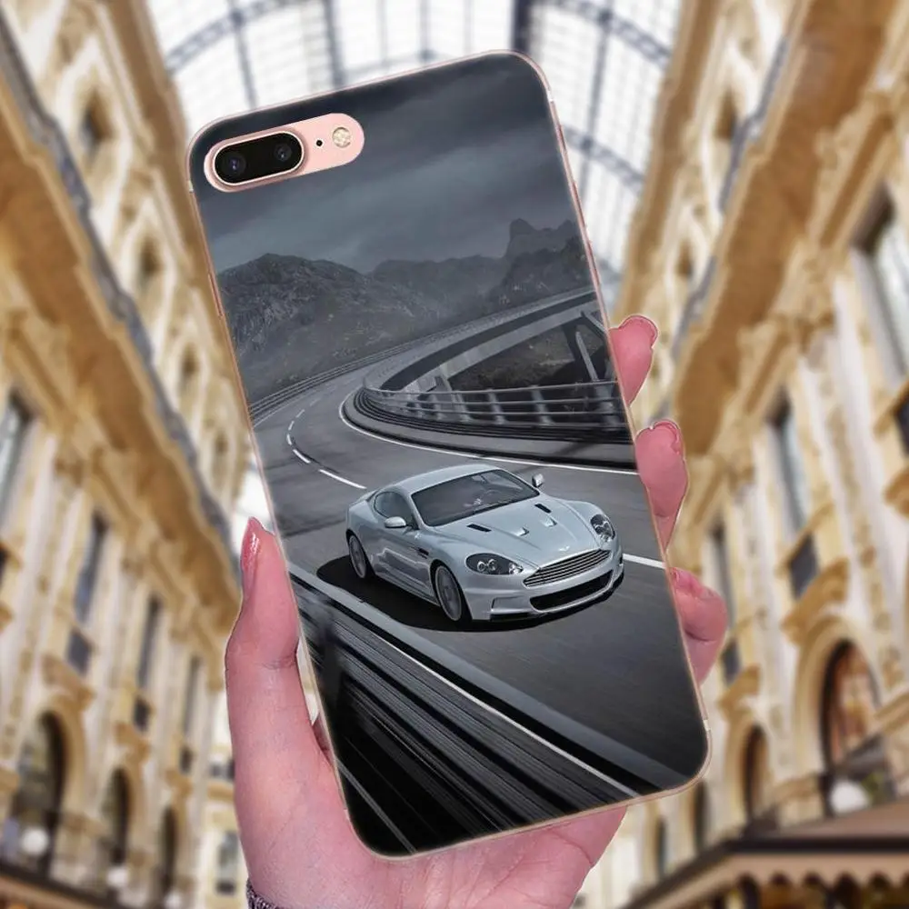 Модные Супер Автомобили Aston Martin мягкие ТПУ лучшие чехлы для Apple iPhone 4 4S 5 5C 5S SE 6 6S 7 8