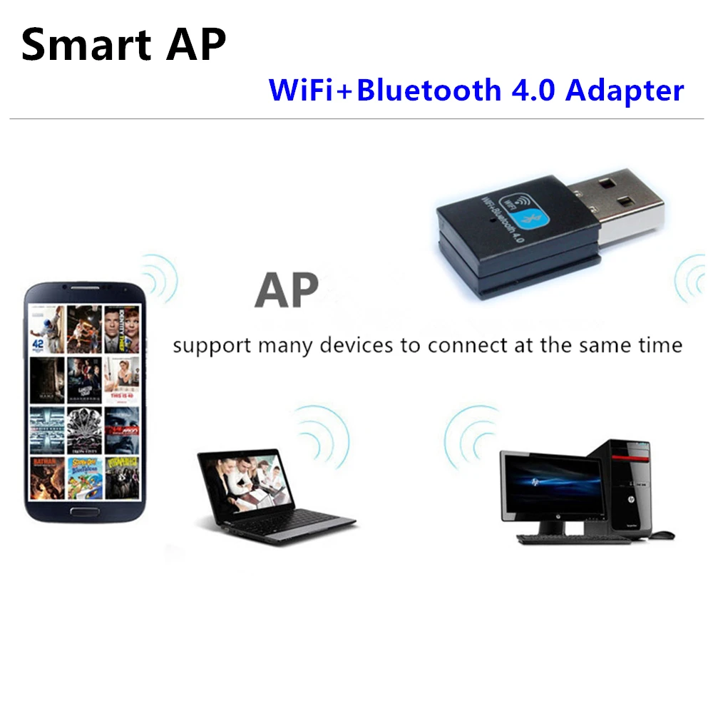L8star USB WiFi Bluetooth приемник 2 0 RTL8723 BT4.0 150 M беспроводной адаптер Сетевая Lan Карта для