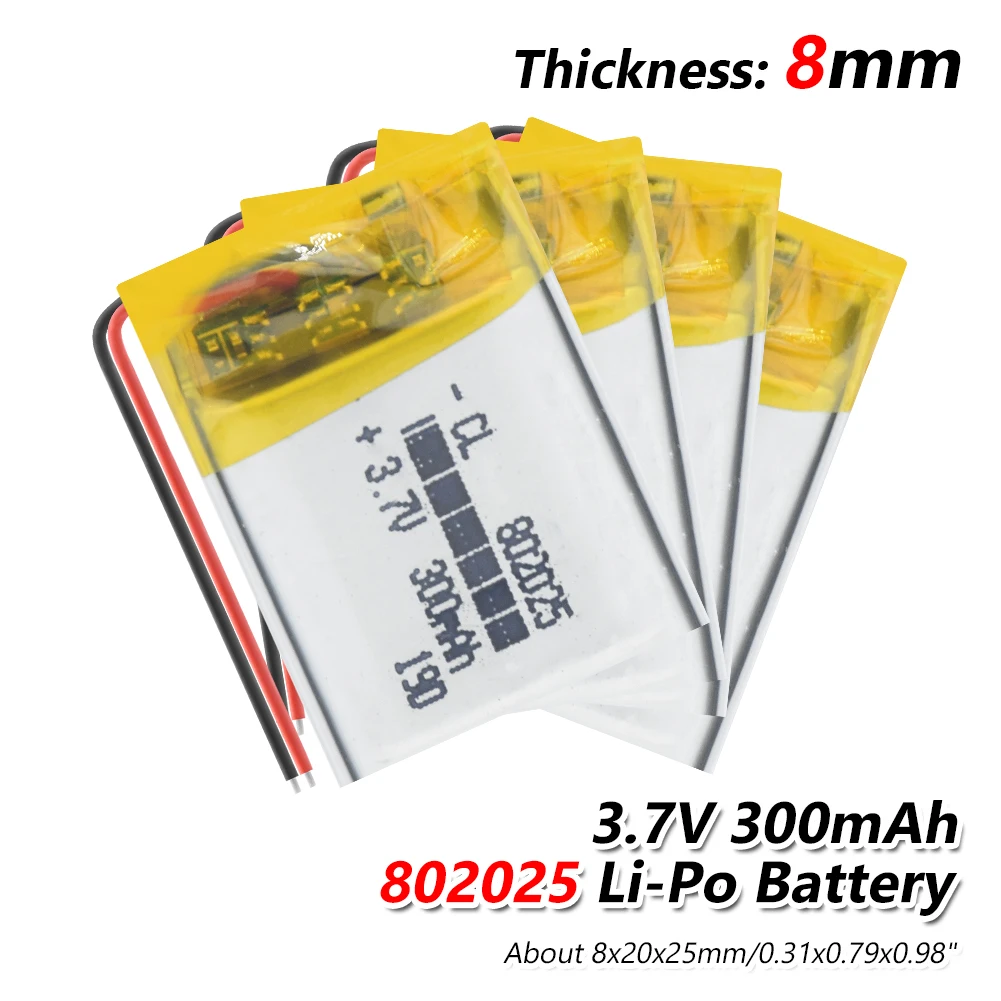 802025 3,7 V 300mAh литий-полимерный литий-ионный аккумулятор для Q50 G700S K92 G36 Y3 Детские умные часы mp3 Bluetooth гарнитура