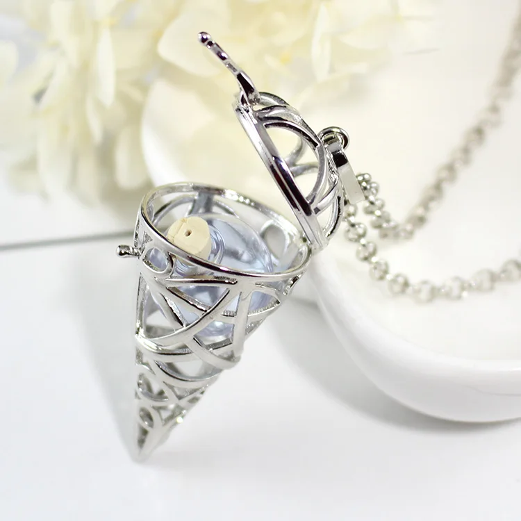 Silver with Purple 1 шт. 45x23 мм Золотая и серебряная звезда пентаграмма медальон памятный медальон конус медальон кулон Мемориал пепел Keepsake кремации ювелирные изделия - Окраска металла: Silver with Purple