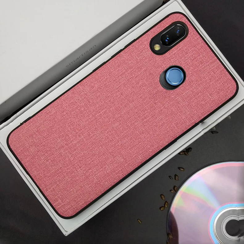 pink Для lenovo K5 Pro L38041 чехол Роскошный кожаный чехол силиконовый Край Ткань задняя крышка защитный чехол s Для lenovo S5 Pro L58041 оболочка - Цвет: pink