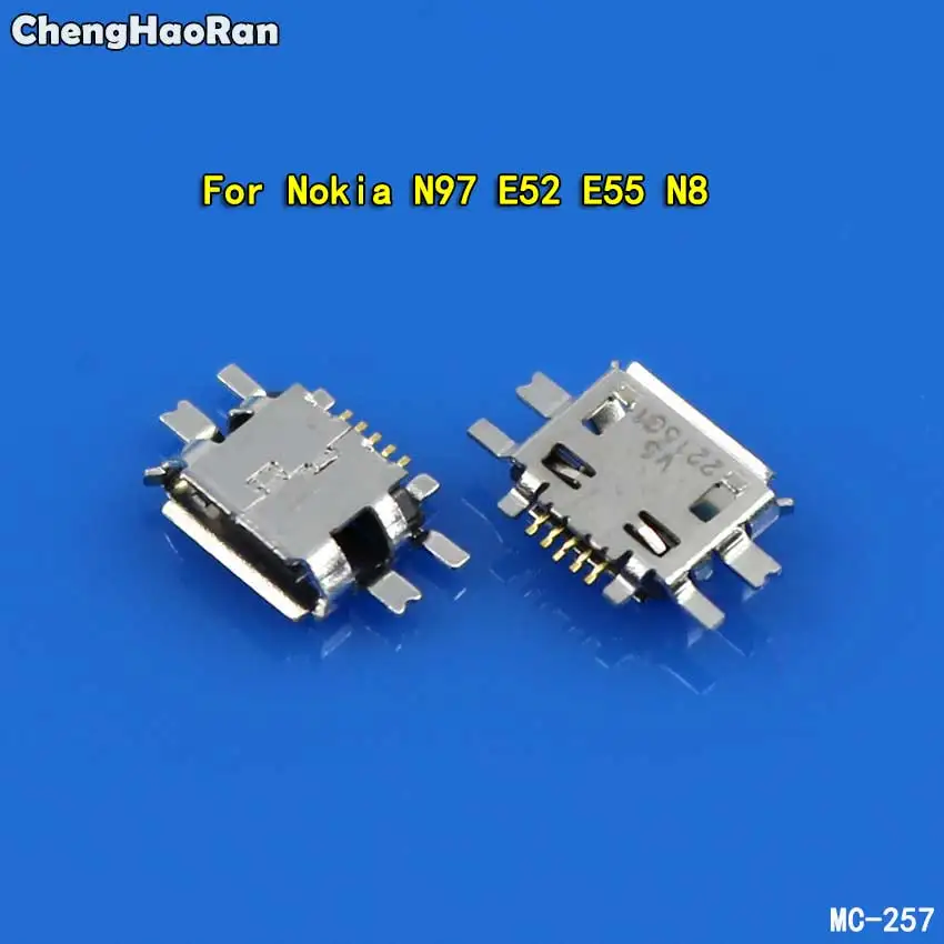 

ChengHaoRan 10pcs Micro USB Jack Connector Socket Data Charging Port,Tail Plug For Nokia N97 E52 E55 N8