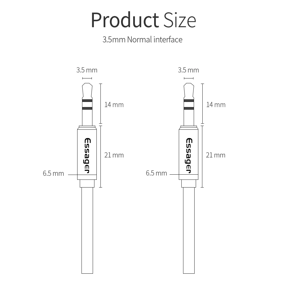 

Essager Aux Cable Speaker Wire 3.5mm Jack Audio Cable For Car Headphone Adapter Jack 3.5 mm Speaker Cable For Microphone MP3 MP4