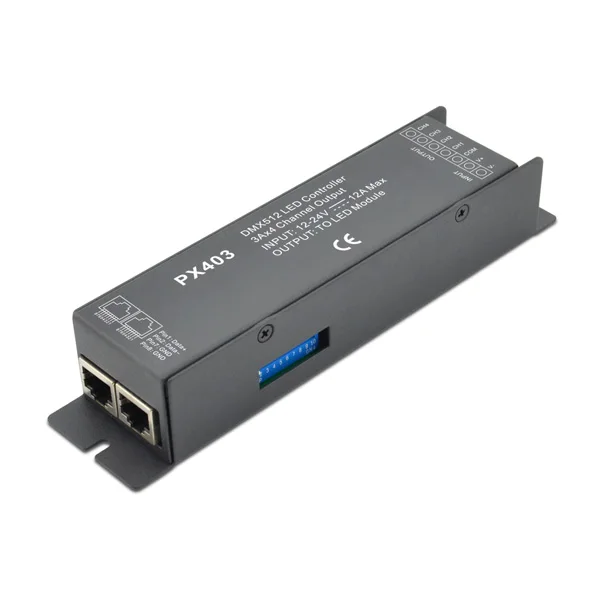 PX403 3A * 4ch 144 ~ 288W 12 24VDC RJ45 DIP переключатель постоянного напряжения DMX декодер|dmx