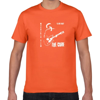 W327 orange The Cure Post-Punk футболка для мужчин альтернатива Поп/рок футболка для мужчин хлопок размера плюс новая волна футболка для мужчин топы - Цвет: W327 orange
