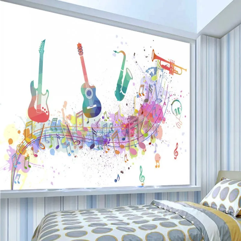 Фотообои на заказ музыкальный инструмент фон настенная живопись Бар обои стерео