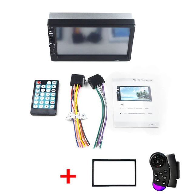 frame and control 2 DIN Авторадио Bluetooth Mirrorlink автомобильный стерео " HD MP5 Автомобильный мультимедийный проигрыватель Aux FM задняя камера рулевое колесо управление - Цвет: frame and control