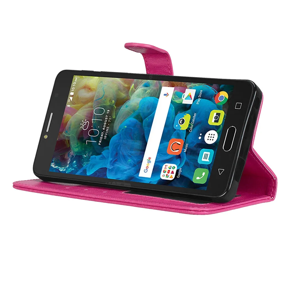 Кожаный флип-чехол для Alcatel Pop Классический чехол-книжка с бумажником и