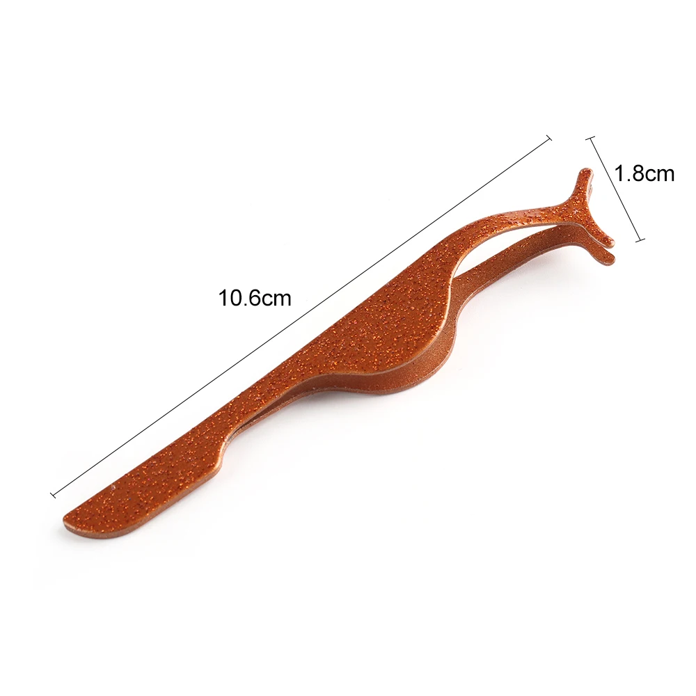 1 шт. аппликатор для накладных ресниц из нержавеющей стали с зажимом розового