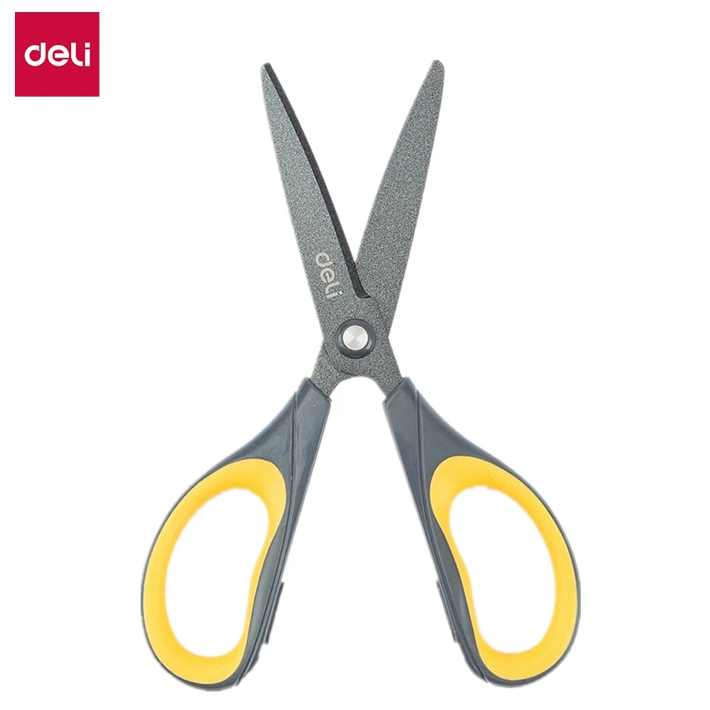 DELI ножницы E6055 мягкие сенсорные тефлоновые легкие 170 мм 6-3/5 дюймов домашние Офисные ножницы ручные ножницы канцелярские принадлежности