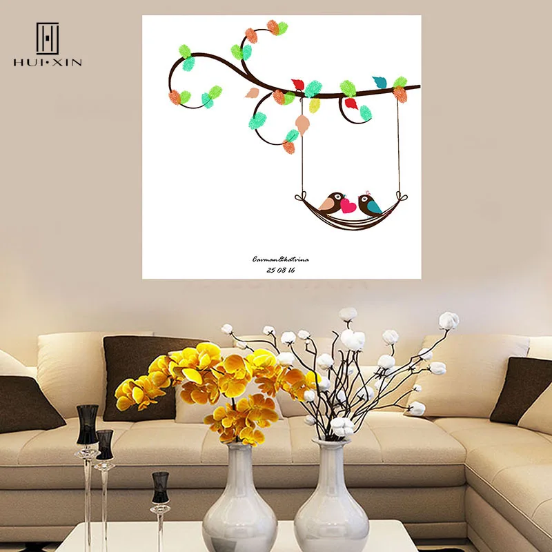 

Изысканное Подарочное дерево, отпечатки пальцев, подпись, «сделай сам», гостевая книга для свадебной вечеринки, брака, сладкие воспоминания...