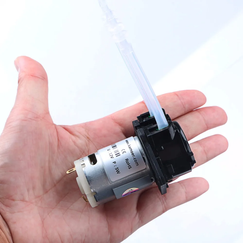 DC Micro Self-priming Peristaltic Pump Lab Dosing Analytical Mute Peristaltic Liquid Pump 3V/6V/12V/24V DC Dosing Pump