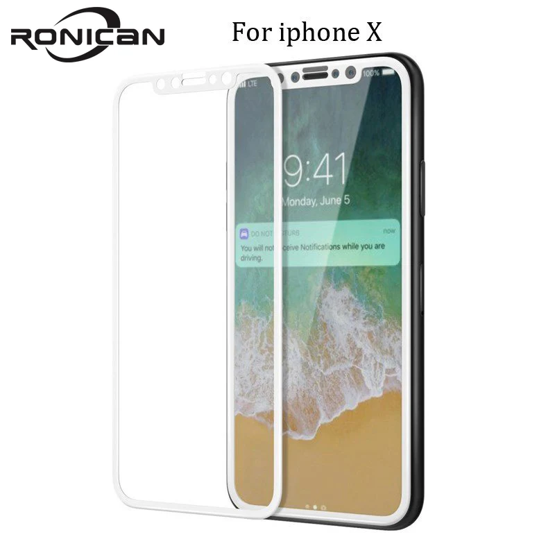 10 шт. для iPhone X, 6, 6 S, 7, 8 Plus, Защитная пленка для экрана телефона, 9 H, 3D изогнутое углеродное волокно, мягкое закаленное стекло для iPhone XS