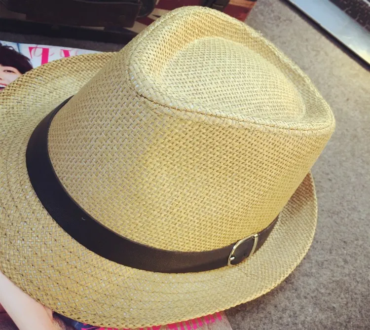 Hot Unisex Fashion women's summer hat Casual Beach Sun Straw Hat Gangster Cap | Аксессуары для одежды