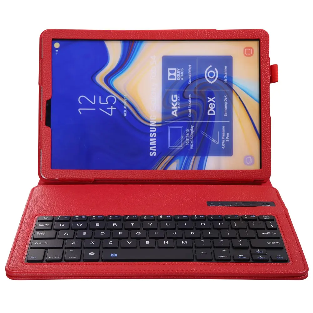 Кожаный чехол Премиум для Samsung Galaxy Tab S4 10,5 T830 T835 SM-T830 SM-T835 покрытия принципиально Капа с Съемная клавиатура Bluetooth