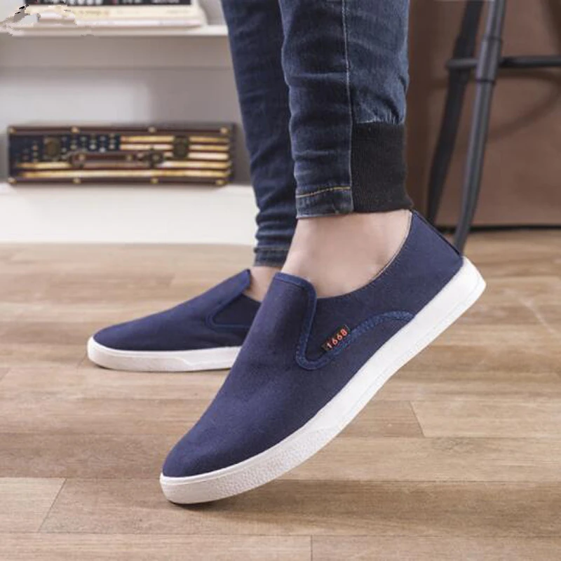 LAISUMK New Arrival Slipony Men Fashion Sneakers Flats Casual Shoes Denim Canvas Nice Comfortable Loafer | Обувь
