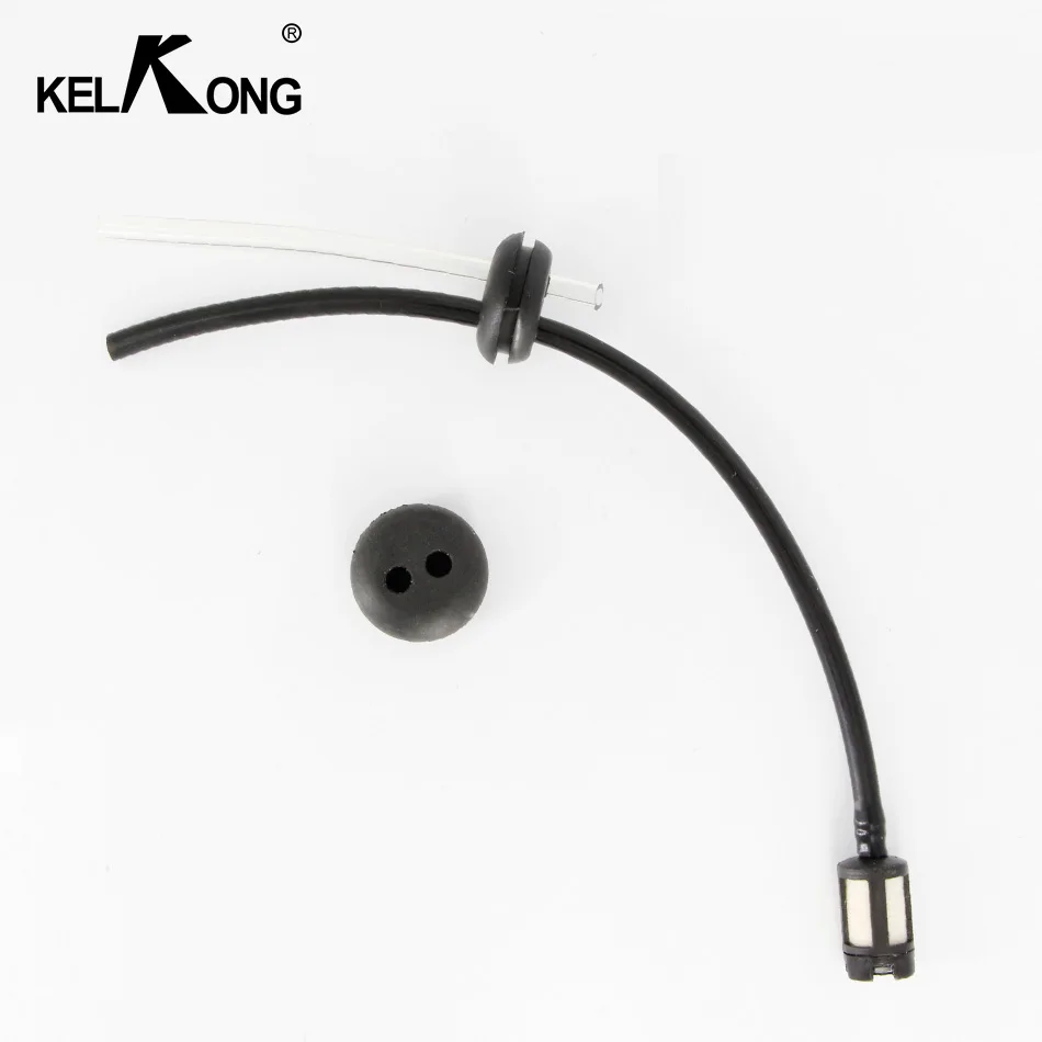 KELKONG 1 шт. топливный шланг масляная труба+ бак топливный фильтр с 2 отверстиями резиновая шайба для травы Strimmer триммер кусторез Запчасти для инструментов - Цвет: Oil Pipe and Washer