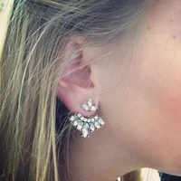 juran luxury shiny wedding earrings for women 2 colors statement ear crystal stud earrings boho cute brincos fashion jewelry