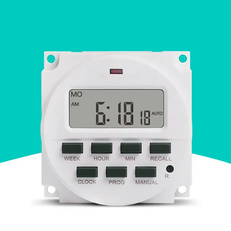 15.98 Inch LCD Digital Timer 12V DC 7 Days Programmable Time Switch TM618N-4 |