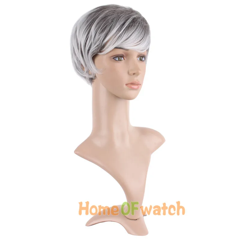 MapofBeauty 10 &quotкороткий кудрявый парик из натуральных волос серебристо серые парики