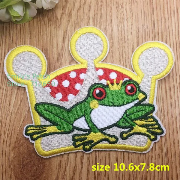 Бесплатная доставка Набор из 10 шт. в виде лягушки с вышивкой героев мультфильмов