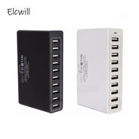 10 ports usb charger power adapter 5v10a euusuk plug smart charger quick charging station dock for iphone samsung tablet