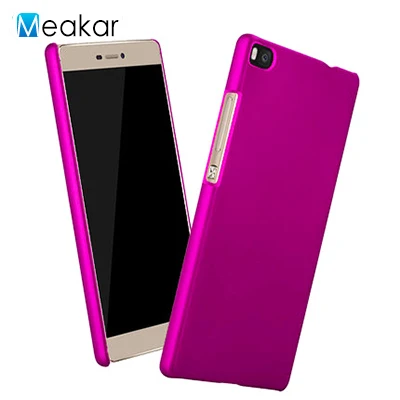Матовая Пластик Coque 5.2For huawei P8 чехол для huawei Ascend P8 Двойной Премиум чехол телефона чехол-лента на заднюю панель - Цвет: rose red