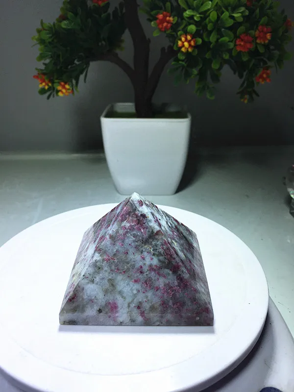 

40mm NATURAL RARE red Tourmaline QUARTZ CRYSTAL pyramid HEALING