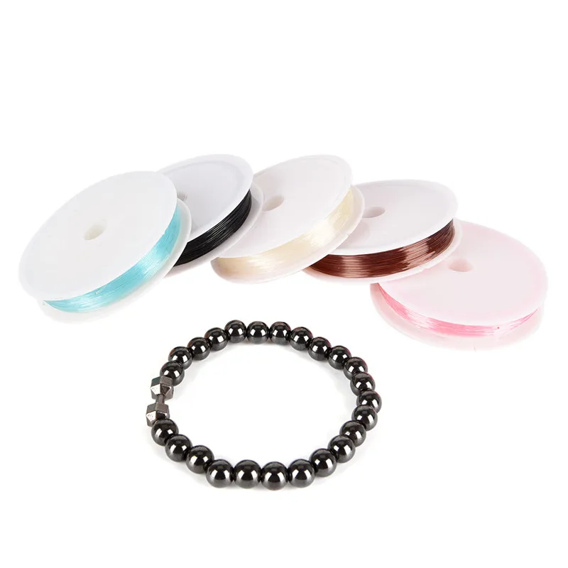 

1 рулон эластичный стрейч Бисероплетение шнуры веревки проволоки ювелирные изделия Makings 0,6 мм нить