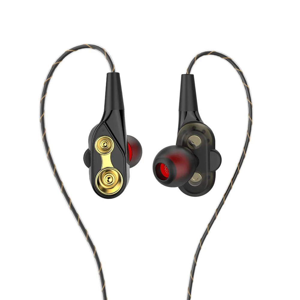 

Dual Drive Stereo earphone In-ear Headset Earbuds Bass Earphones For iPhone huawei Xiaomi 3.5mm earphones With Mic