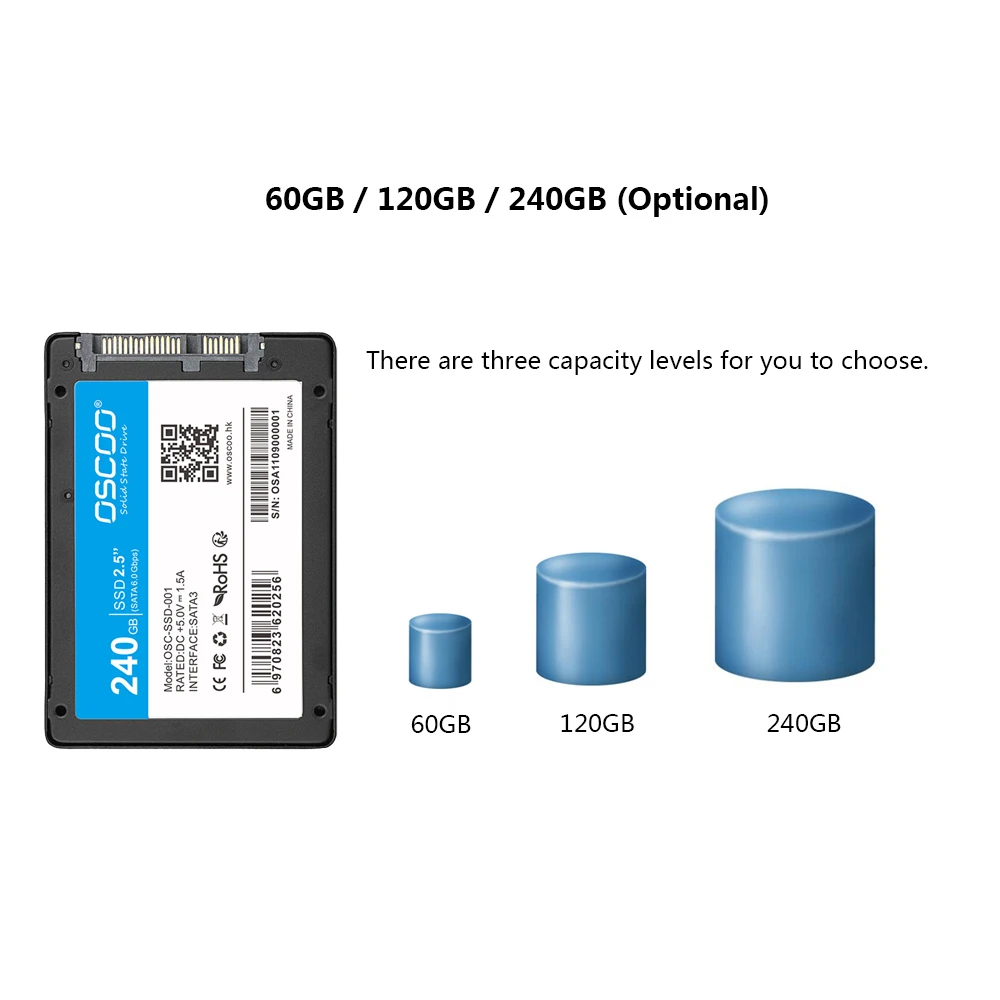 Жесткий диск OSCOO SATA III SSD 6 ГБ/сек. 2," /7 мм 240 ГБ 120 ГБ 60 Гб Внутренний твердотельный накопитель SATA3 SSD для ПК ноутбука