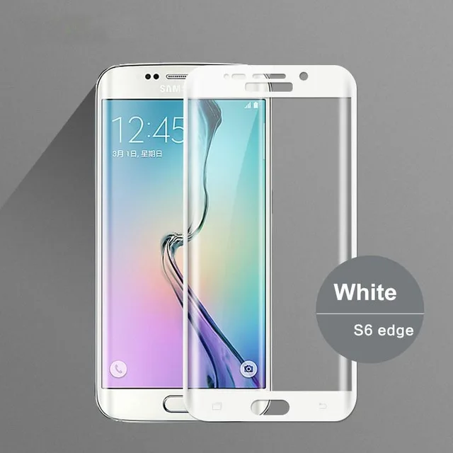 BROEYOUE закаленное Стекло для Samsung Galaxy S6 S7 S8 S9 Edge Plus 3D полный охват Экран защиты Флим крышка для Samsung Note 8 9 - Цвет: White