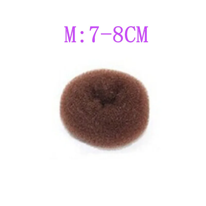 Coffee M 1 шт. модный элегантный женский магический шейпер пончик булочка для волос аксессуары инструмент для укладки S/M/L Черный Кофейный зажим для волос - Цвет: Coffee M