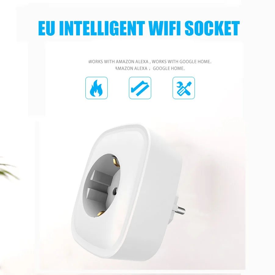 Умная розетка с Wi Fi 16 А голосовым управлением|Коробки передач и кабели| |