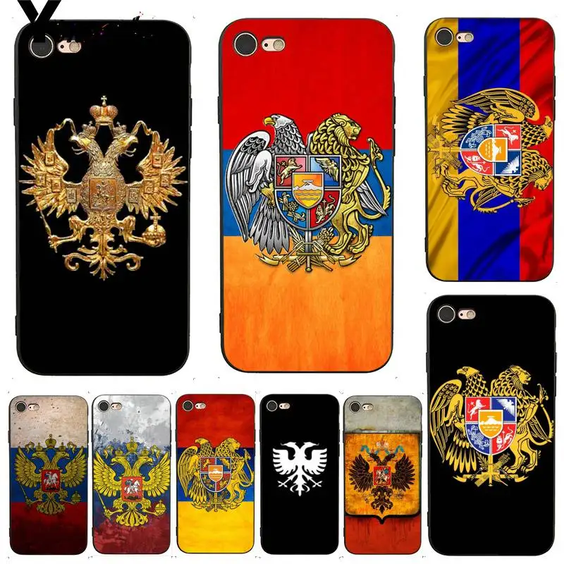 

Yinuoda For iphone 7 6 X Case Armenia Russia Flag Elegant Phone Case for iPhone 7 X 6 6S 8 Plus 5 5S SE 5C Mobile Phone Case