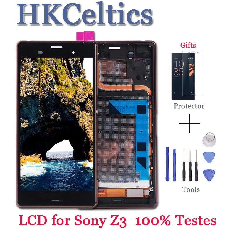 ЖК-дисплей с одной/двумя sim-картами для SONY Xperia Z3 дисплей + сенсорный экран рамкой