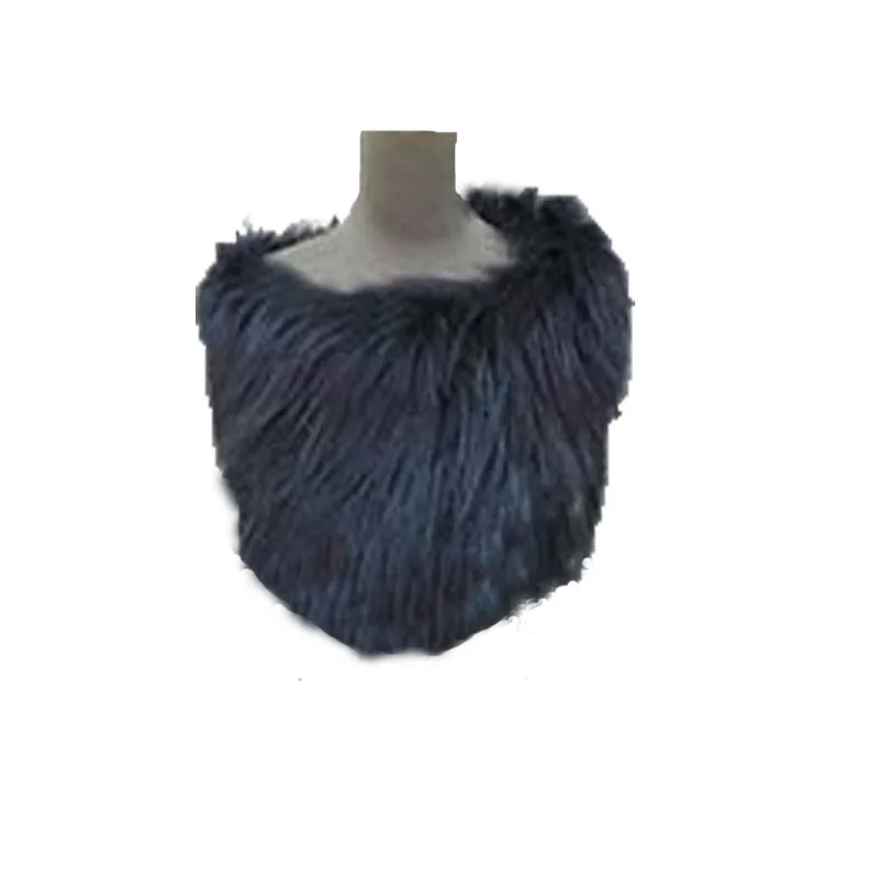 

Women's Winter Fashion Real Genuine Fox Fur Stretch Pashmina /Cape//Wedding Party Lady's Scarf Elastic/Bouncy Warm Black Grey