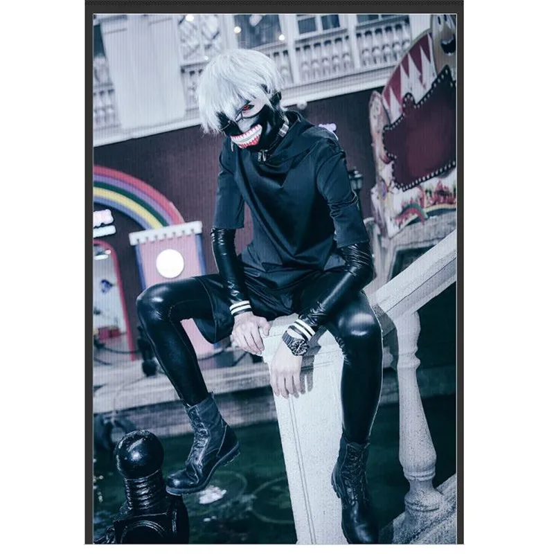 Костюм для косплея на Хэллоуин аниме Tokyo Ghoul Jin Muyan боевой костюм из 4 предметов