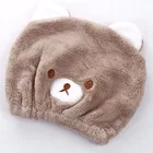 Милая шапочка для сушки волос, быстросохнущая шапочка для душа, сильная впитывающая сушка, мягкая мультяшная детская шапочка