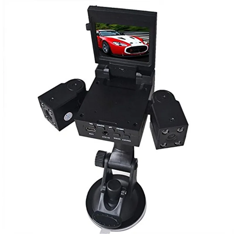 2017 New Lens Camcorder H3000 Car DVR Dual Camera HD 720P Dash Cam Black Box With Rear 2 Vehicle View Dashboard Cameras |