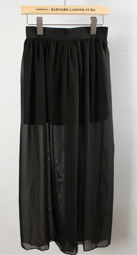 LANBAOSI летняя мода сексуальные женские длинные тюлевые юбки прозрачная сетчатая