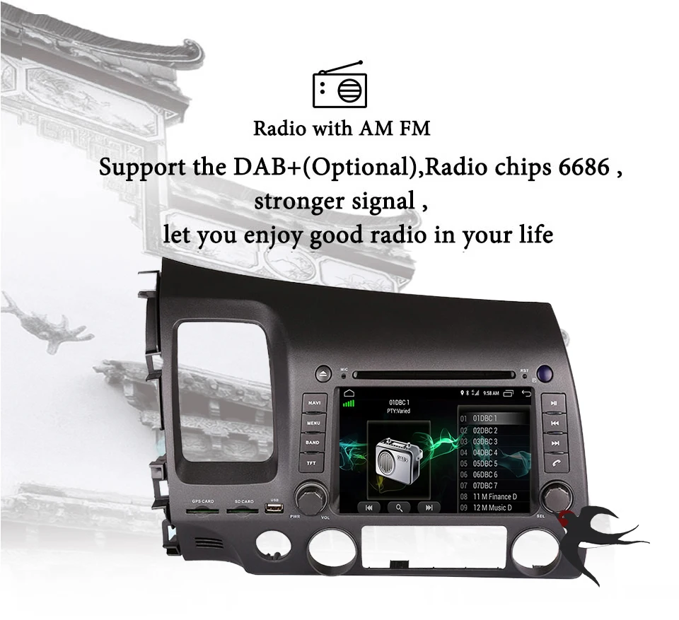 Deckless HD экран Android 9 0 кассета для honda CIVIC 2006 2011 Автомобильный DVD навигация GPS FD радио