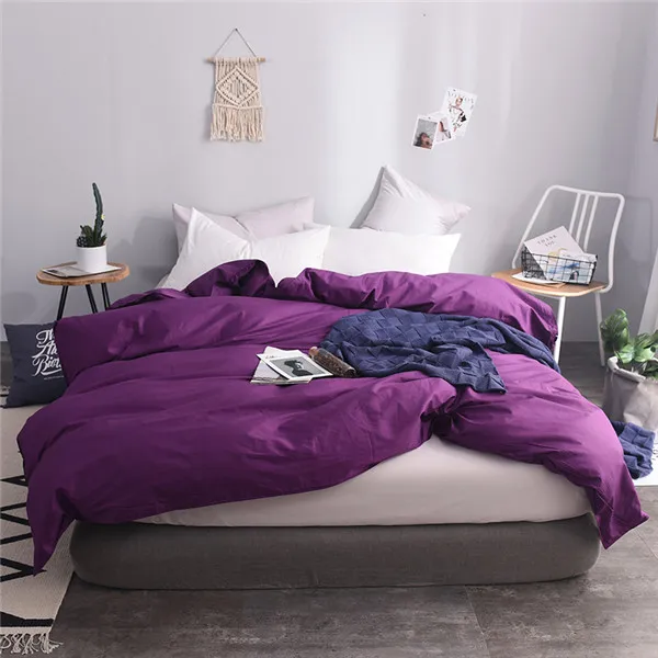 style5 Хлопок, белый пододеяльник, чистый цвет, роскошный пододеяльник, Твин, полный, королева, король, простой домашний текстиль(не включает одеяло - Цвет: style5